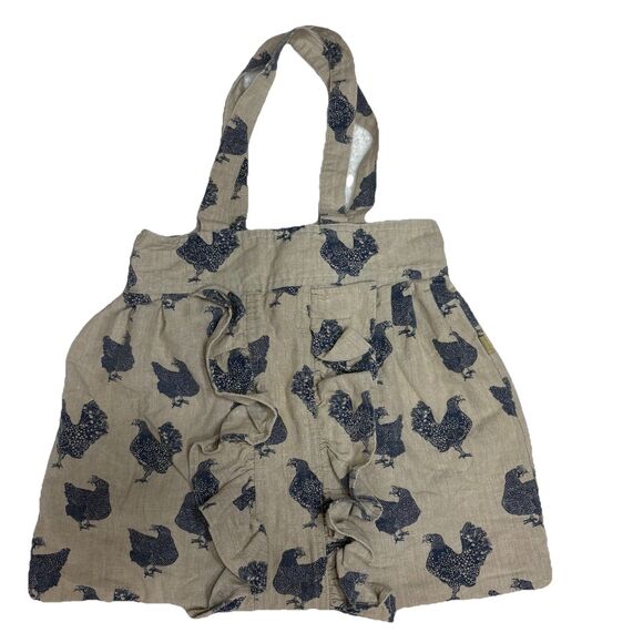Raine & Humble Handbags - Chicken Farmhouse Shopping Tote Purse Beige And Blue